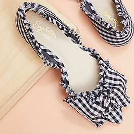 Seychelles Bed and Breakfast Bow Flats ballerinas mit schleife kariert